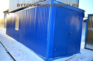 Отделка стен оцинкованный профлист с полимерным покрытием (цвет синий)